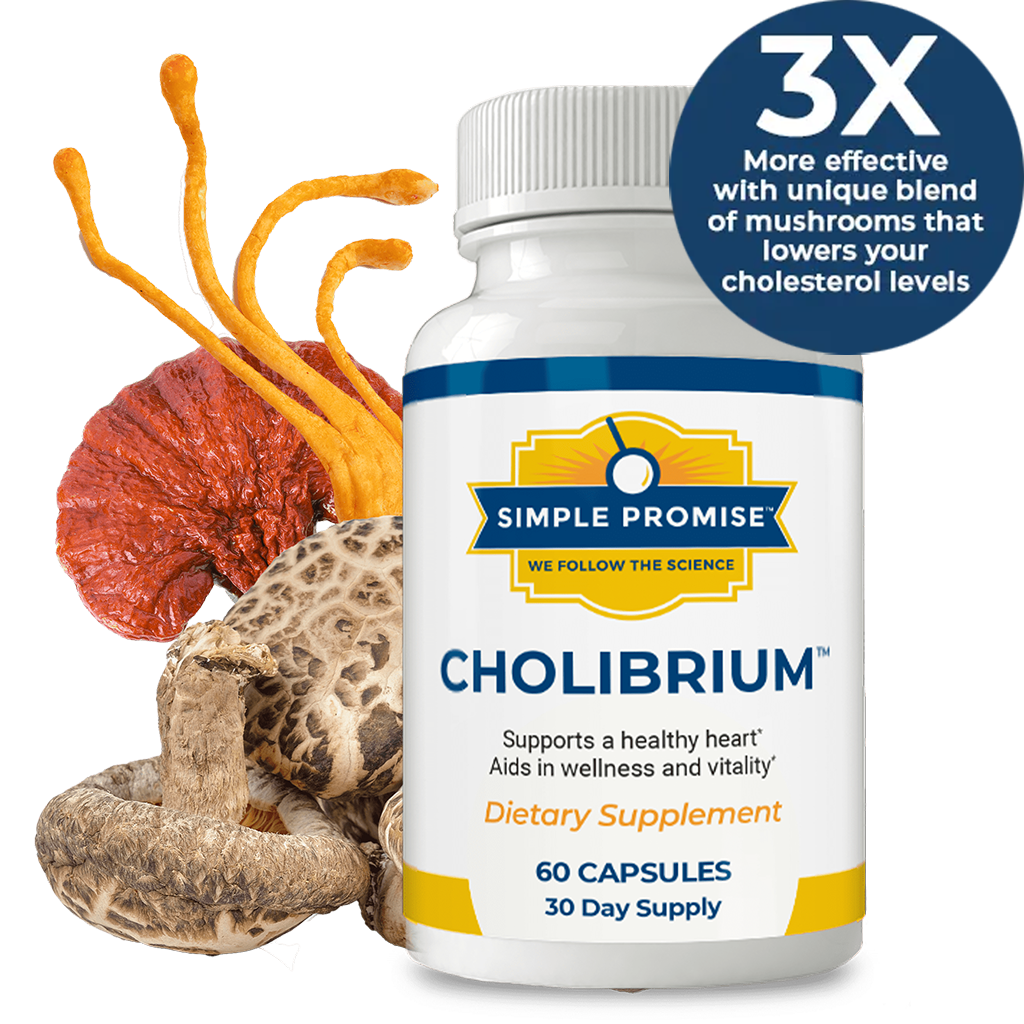 Cholibrium bottle with medicinal mushrooms