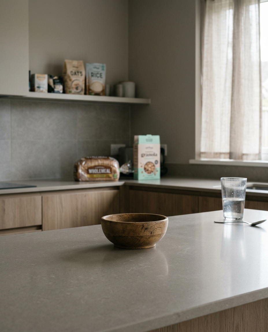 A quiet, uneasy kitchen still-life