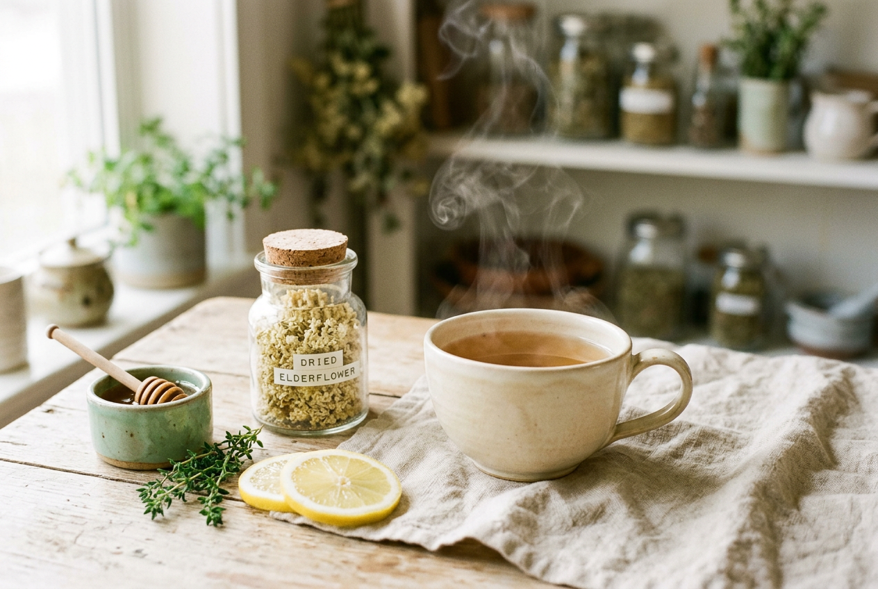 Warm herbal tea tradition