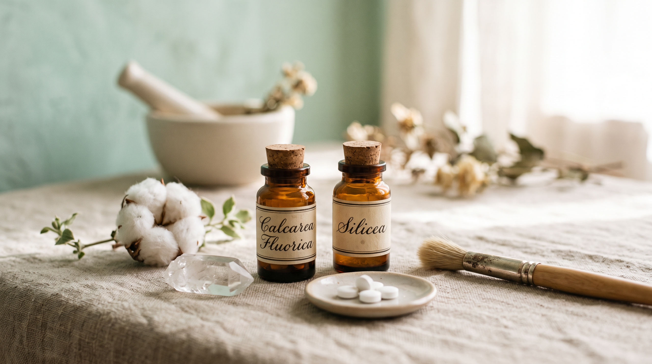Calcarea Fluorica and Silicea for skin and hair