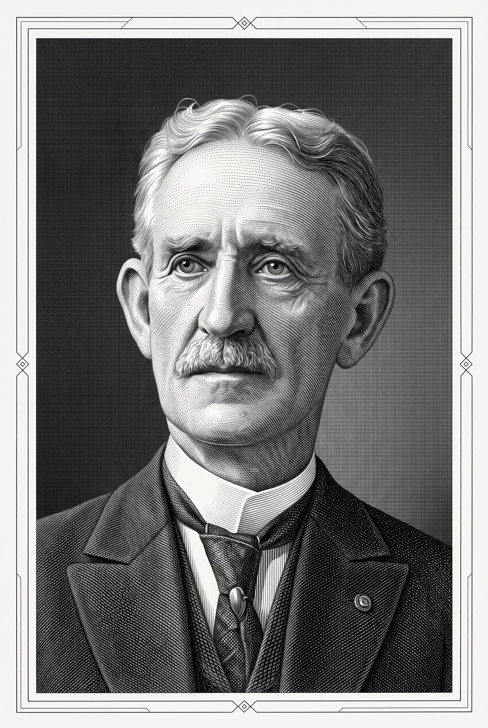 Restored historical portrait of Dr. George W. Carey