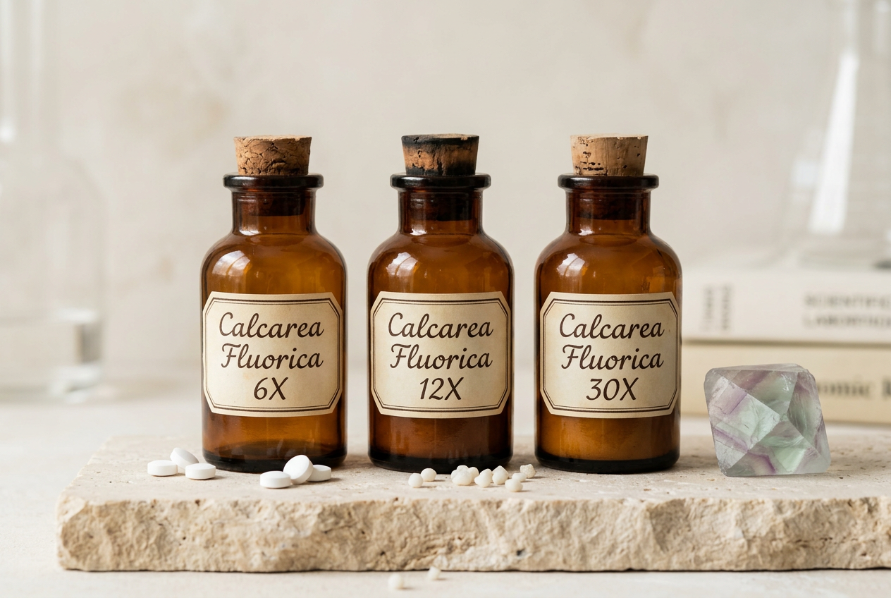 Calcarea Fluorica 6X, 12X and 30X preparations