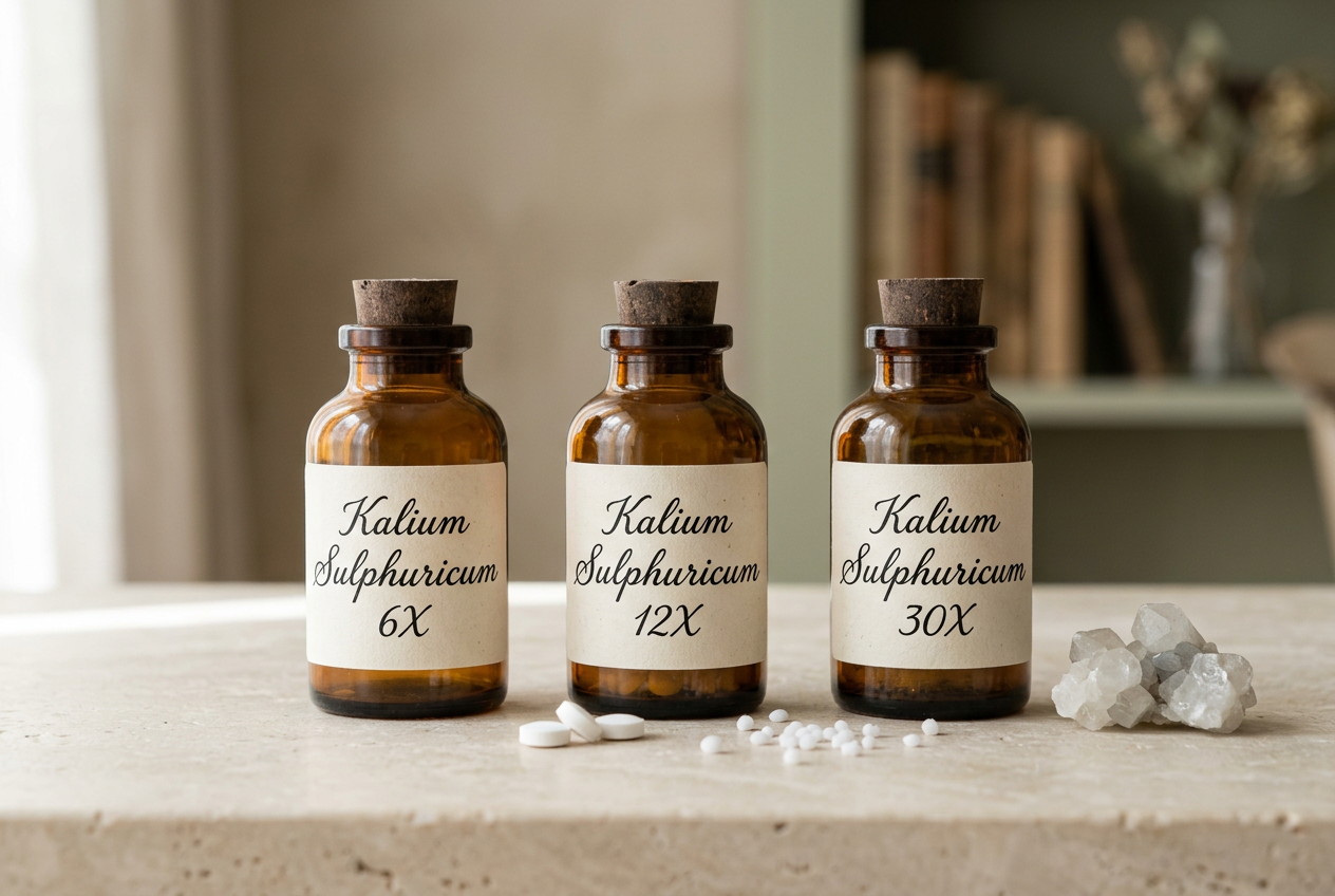 Kalium Sulphuricum 6X, 12X and 30X preparations
