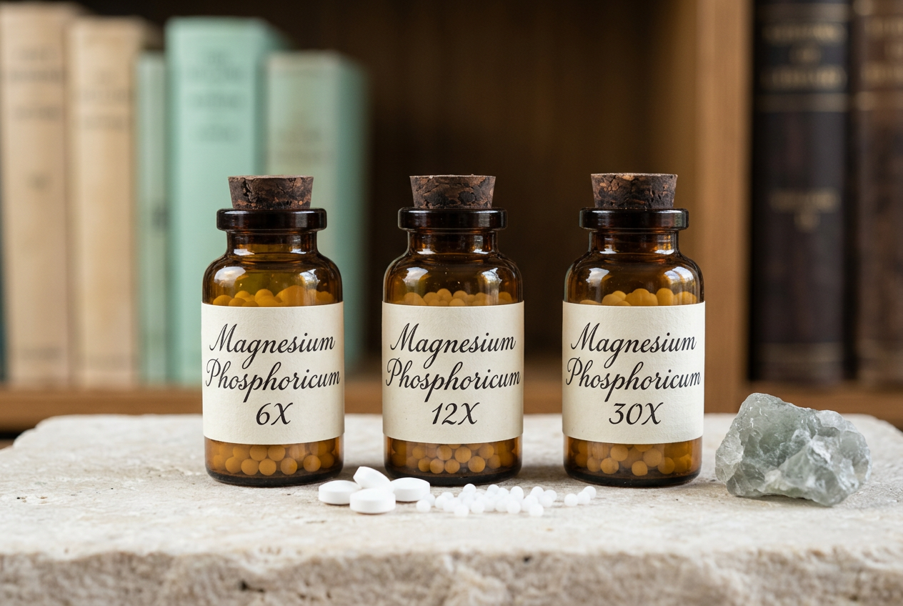 Magnesium Phosphoricum 6X, 12X and 30X preparations