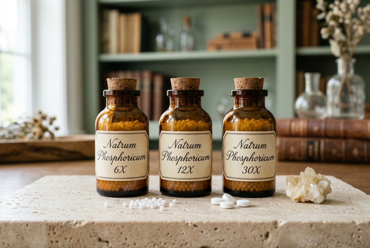 Natrum Phosphoricum 6X, 12X and 30X preparations