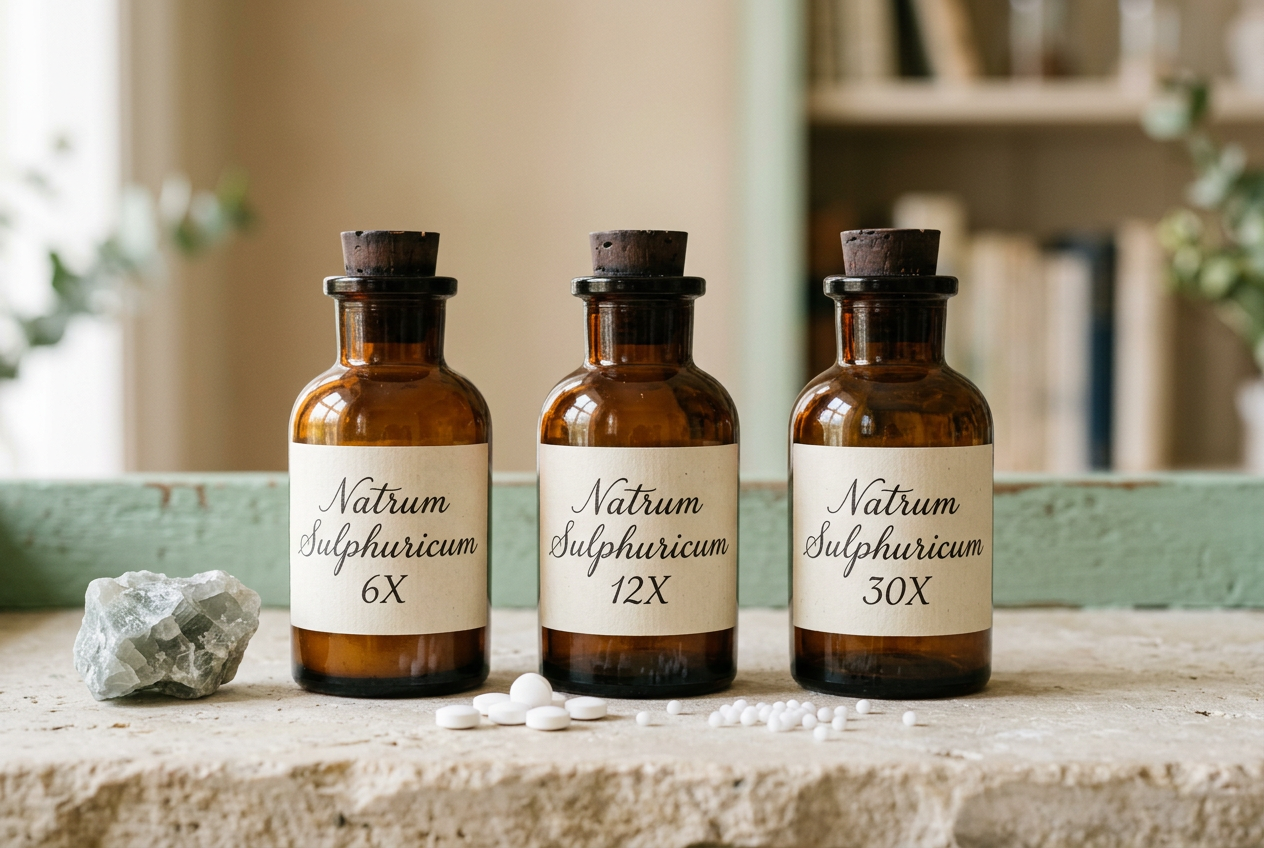 Natrum Sulphuricum 6X, 12X and 30X preparations