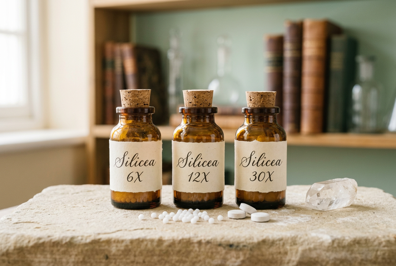 Silicea 6X, 12X and 30X preparations