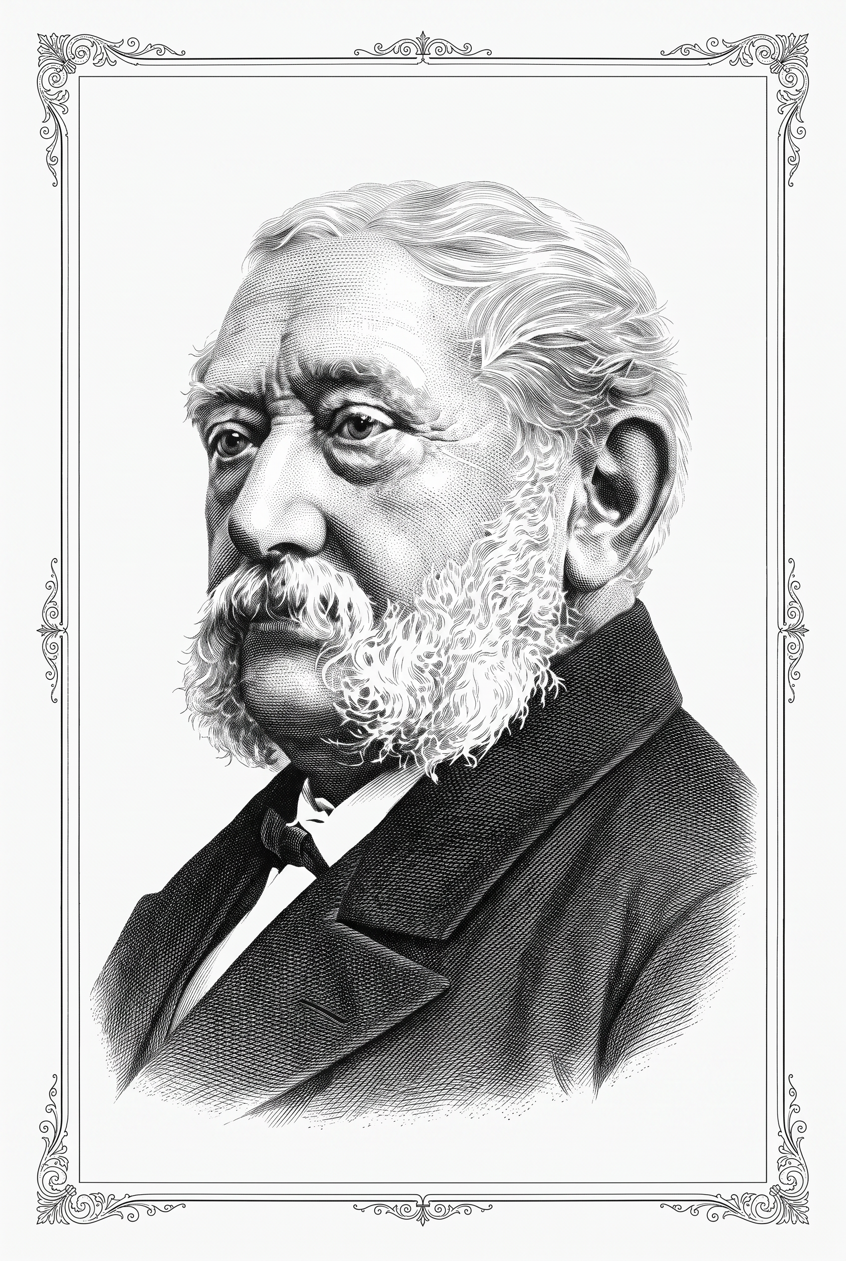 Restored historical portrait of Dr. Wilhelm Heinrich Schüssler